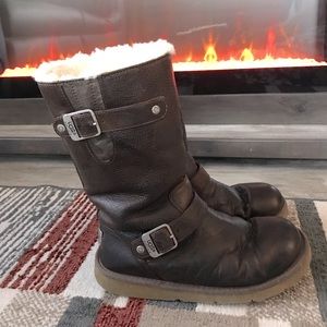 UGG Australia Sheepskin - Brown LEATHER Boots